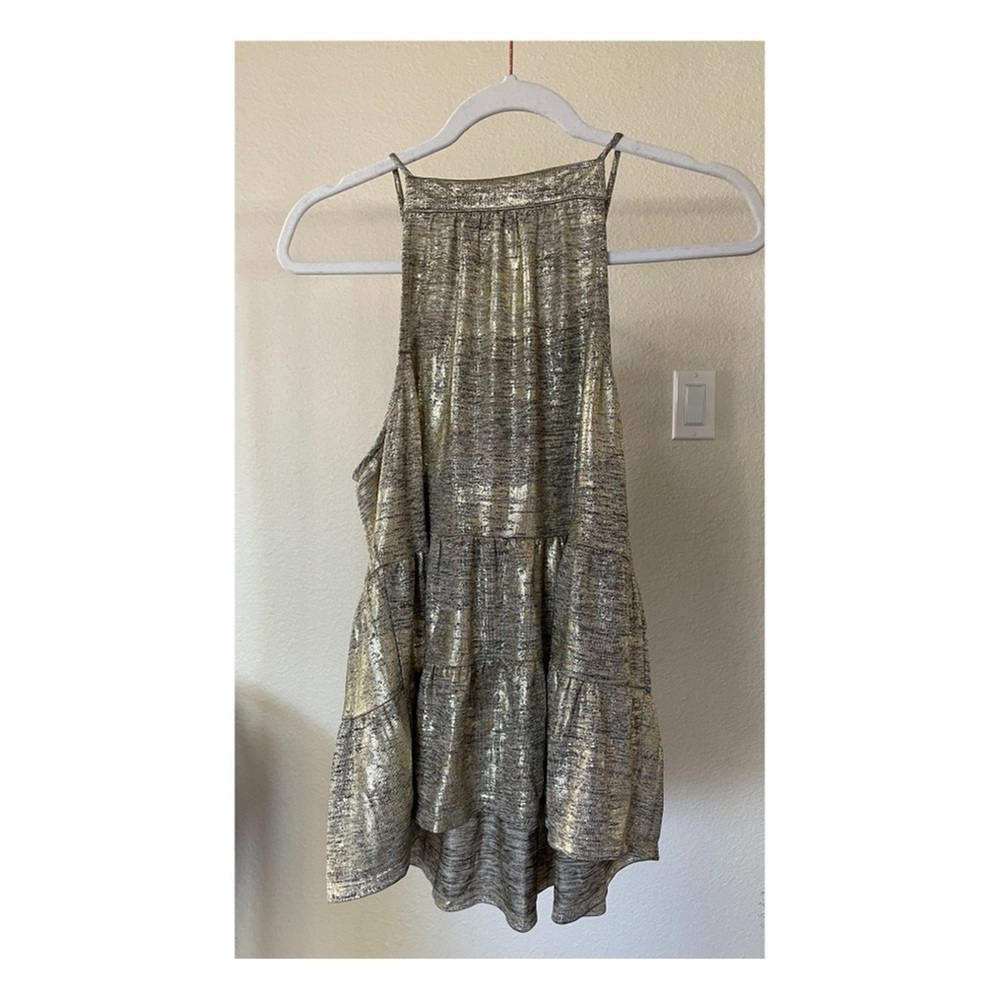 Sleeveless Metallic Top